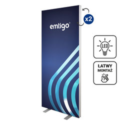 Kaseton wolnostojący LED 100x250 cm