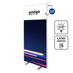 Kaseton wolnostojący SLIM LED 85x200 cm