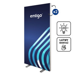 Kaseton wolnostojący SLIM LED 100x200 cm