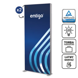 Ścianka / kaseton wolnostojący LED LUMIX 100x250 cm z wydrukiem