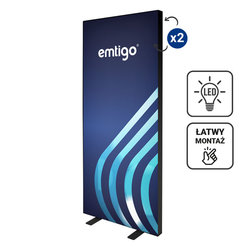 LED BOX BLACK  100x230 cm