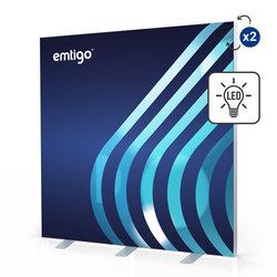 Ścianka / kaseton wolnostojący LED WISE FRAME 200x200 cm z wydrukiem