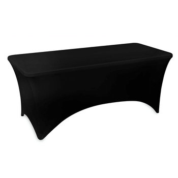 Pokrowiec - obrus na stół cateringowy prostokąty 180x75 cm - CZARNY