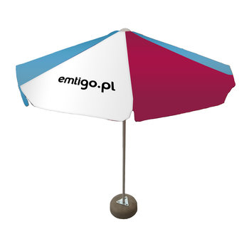 Parasol reklamowy 2,45 m z betonową podstawą