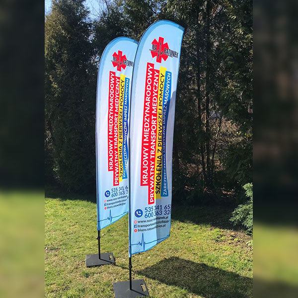flagi reklamowe realizacje winder skrzydlo na ratunek