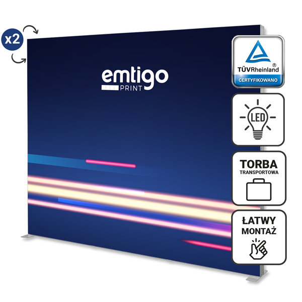 LED LUMIX 300x250 cm z wydrukiem