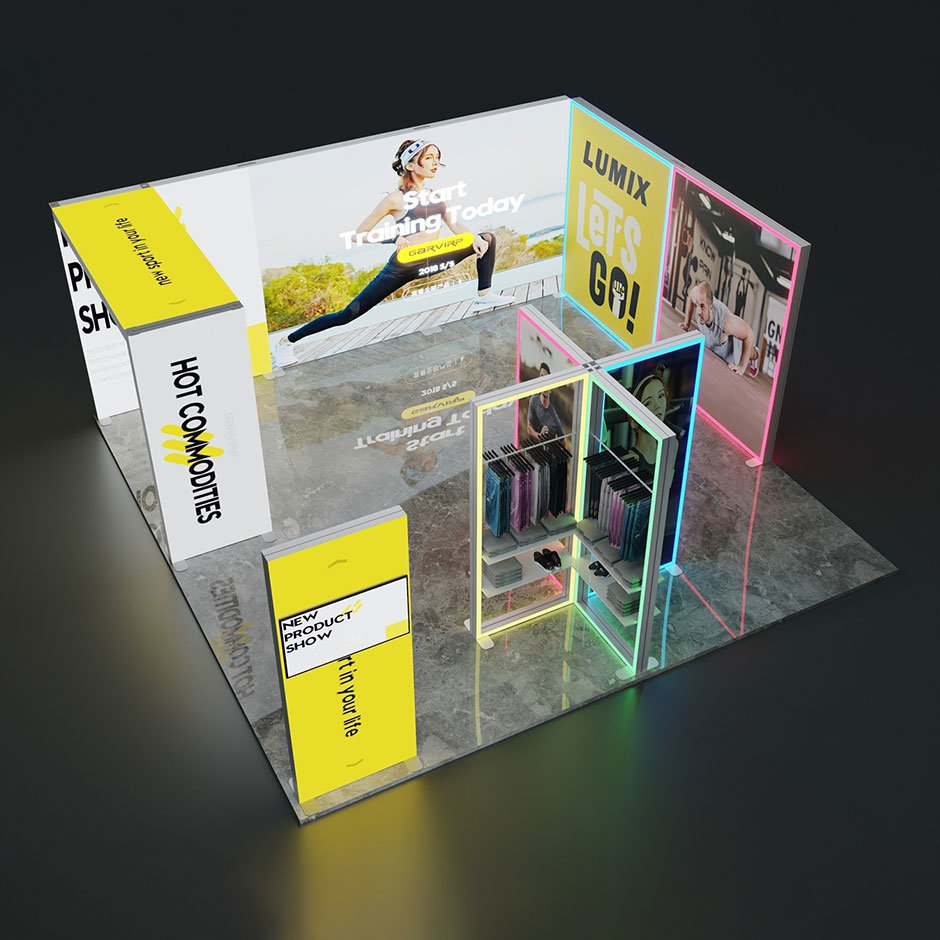 kaseton wolnostojący LED LUMIX 100x250 cm RGB