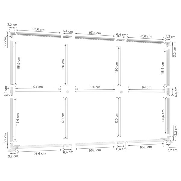 Ścianka / kaseton wolnostojący LED LUMIX 300x250 cm z wydrukiem
