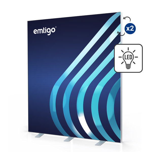 Ścianka  kaseton wolnostojący LED 200x230 cm z wydrukiem