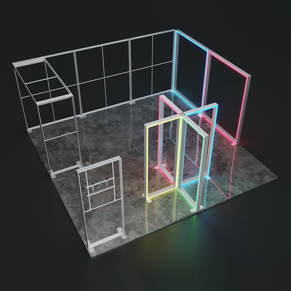 kaseton wolnostojący LED LUMIX 100x250 cm RGB