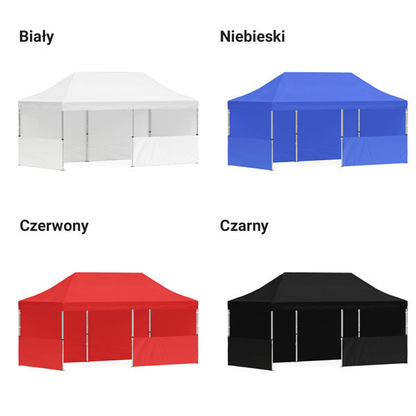 namiot reklamowy 3x6m bez nadruku kolory