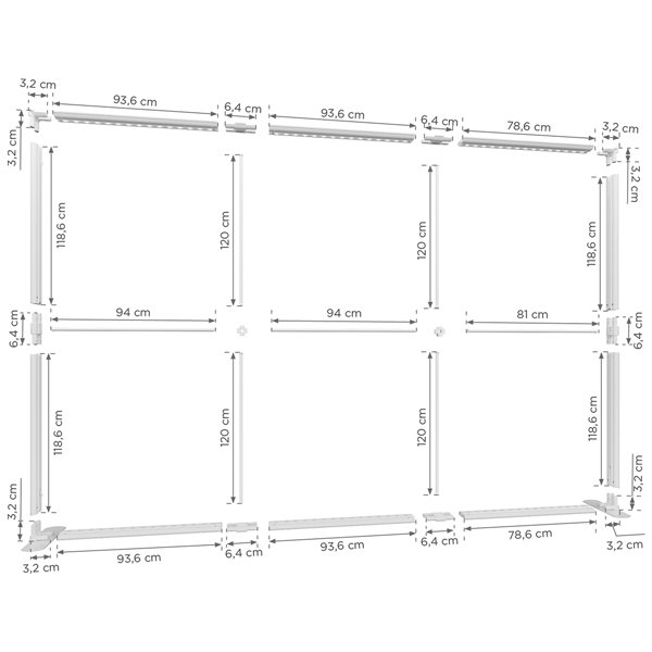 kaseton wolnostojący LED LUMIX 285x250 cm z wydrukiem