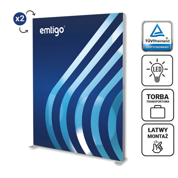 kaseton wolnostojący LED LUMIX 200x250 cm z wydrukiem