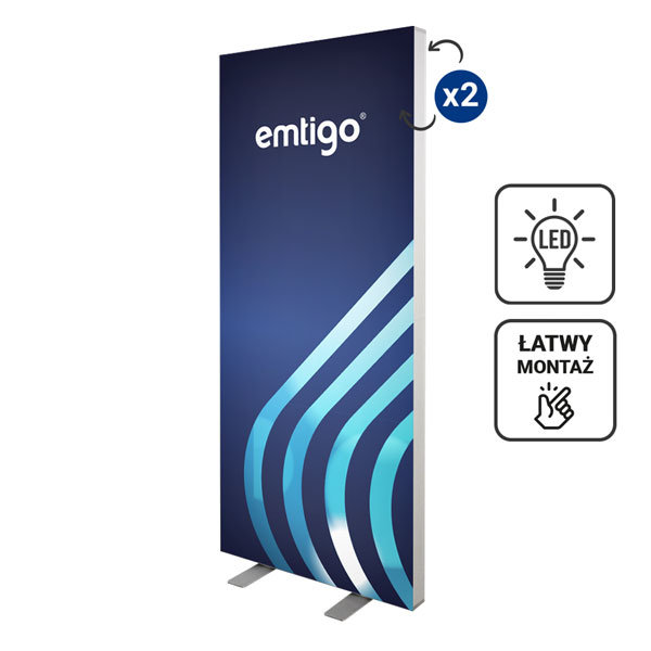 Kaseton wolnostojący LED 100x200