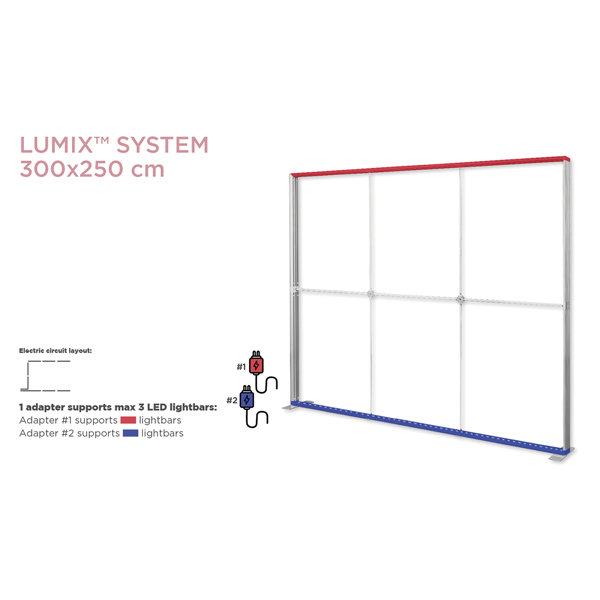LED LUMIX 300x250 cm z wydrukiem