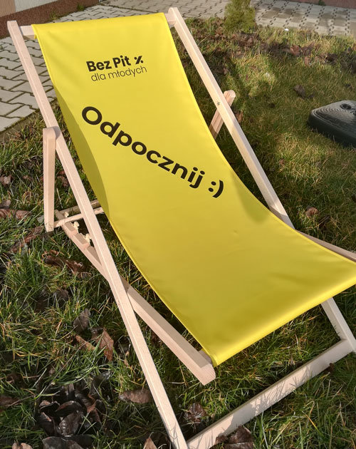 leżak reklamowy z nadrukiem