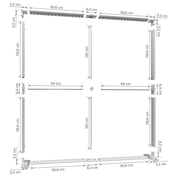 kaseton wolnostojący LED LUMIX 200x250 cm z wydrukiem